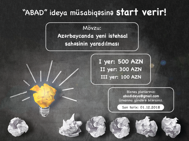“ABAD” ideya müsabiqəsinə start verir!